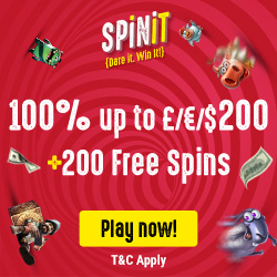 Spinit.com Welcome Bonus 100% up to 200 ENG ALL